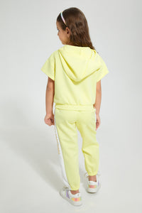 Yellow Good Energy Good Vibes Jog Suit (2 Piece)