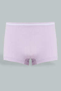 Redtag-White-And-Purple-Seamless-Boyleg-Brief-(Pack-of-2)-365,-Colour:Purple,-Colour:White,-ESS,-Filter:Senior-Girls-(9-to-14-Yrs),-GSR-Briefs,-New-In,-New-In-GSR,-Non-Sale,-Section:Kidswear-Senior-Girls-9 to 14 Years