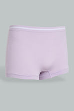 Load image into Gallery viewer, Redtag-White-And-Purple-Seamless-Boyleg-Brief-(Pack-of-2)-365,-Colour:Purple,-Colour:White,-ESS,-Filter:Senior-Girls-(9-to-14-Yrs),-GSR-Briefs,-New-In,-New-In-GSR,-Non-Sale,-Section:Kidswear-Senior-Girls-9 to 14 Years
