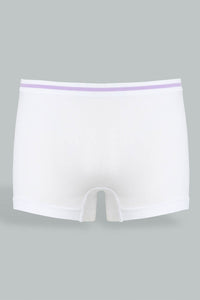 Redtag-White-And-Purple-Seamless-Boyleg-Brief-(Pack-of-2)-365,-Colour:Purple,-Colour:White,-ESS,-Filter:Senior-Girls-(9-to-14-Yrs),-GSR-Briefs,-New-In,-New-In-GSR,-Non-Sale,-Section:Kidswear-Senior-Girls-9 to 14 Years