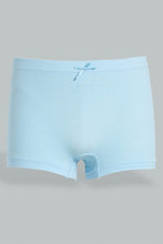 Load image into Gallery viewer, White And Blue Jacquard Boyleg Brief (Pack of 2)
