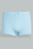 White And Blue Jacquard Boyleg Brief (Pack of 2)