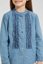 تنزيل الصورة على معرض الصور، Redtag-Denim-Frill-Front-Blouse-Colour:Denim,-Filter:Girls-(2-to-8-Yrs),-Girls-Blouses,-New-In,-New-In-GIR,-Non-Sale,-S22B,-Section:Kidswear-Girls-2 to 8 Years
