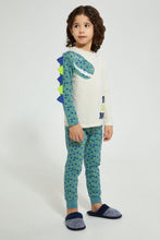 Load image into Gallery viewer, Redtag-Navy-Monster-Pyjama-Set-Pyjama-Sets-Boys-2 to 8 Years
