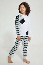 Load image into Gallery viewer, Redtag-Blue-Applique-Zebra-Pyjam-Set-Pyjama-Sets-Boys-2 to 8 Years
