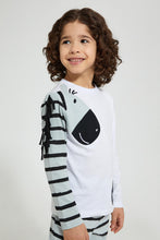 Load image into Gallery viewer, Redtag-Blue-Applique-Zebra-Pyjam-Set-Pyjama-Sets-Boys-2 to 8 Years
