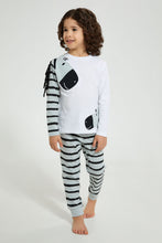 Load image into Gallery viewer, Redtag-Blue-Applique-Zebra-Pyjam-Set-Pyjama-Sets-Boys-2 to 8 Years
