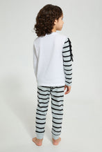 Load image into Gallery viewer, Redtag-Blue-Applique-Zebra-Pyjam-Set-Pyjama-Sets-Boys-2 to 8 Years
