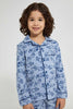 Redtag-Blue-Print-Pyjama-Set-Pyjama-Sets-Boys-2 to 8 Years