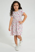 Load image into Gallery viewer, Redtag-Pink-Multi-Star-Printed-Knit-Dress-Colour:Pink,-Filter:Girls-(2-to-8-Yrs),-Girls-Dresses,-New-In,-New-In-GIR,-Non-Sale,-PPE,-S22B,-Section:Kidswear-Girls-2 to 8 Years
