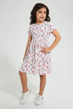 Load image into Gallery viewer, Redtag-Pink-Multi-Star-Printed-Knit-Dress-Colour:Pink,-Filter:Girls-(2-to-8-Yrs),-Girls-Dresses,-New-In,-New-In-GIR,-Non-Sale,-PPE,-S22B,-Section:Kidswear-Girls-2 to 8 Years
