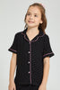 Redtag-Black-Printed-Pink-Spots-Knitted-Nightsuit-Colour:Black,-Filter:Girls-(2-to-8-Yrs),-Girls-Pyjama-Sets,-New-In,-New-In-GIR,-Non-Sale,-S22B,-Section:Kidswear-Girls-2 to 8 Years