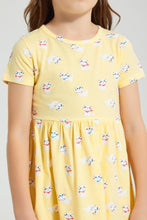 Load image into Gallery viewer, Redtag-Navy-Floral-Printed-Knit-Dress-Colour:Navy,-Filter:Girls-(2-to-8-Yrs),-Girls-Dresses,-New-In,-New-In-GIR,-Non-Sale,-PPE,-S22B,-Section:Kidswear-Girls-2 to 8 Years
