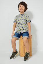 تنزيل الصورة على معرض الصور، Redtag-Grey-Batman-Short-Sleeve-Shirt-Casual-Shirts-Boys-2 to 8 Years
