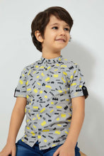 تنزيل الصورة على معرض الصور، Redtag-Grey-Batman-Short-Sleeve-Shirt-Casual-Shirts-Boys-2 to 8 Years
