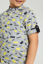 تنزيل الصورة على معرض الصور، Redtag-Grey-Batman-Short-Sleeve-Shirt-Casual-Shirts-Boys-2 to 8 Years
