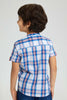 Redtag-White-Check-Spiderman-Shirt-Casual-Shirts-Boys-2 to 8 Years