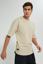 تنزيل الصورة على معرض الصور، Redtag-Beige-Loungewear-T-Shirt-Loungewear-Men&#39;s-
