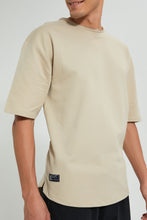 تنزيل الصورة على معرض الصور، Redtag-Beige-Loungewear-T-Shirt-Loungewear-Men&#39;s-
