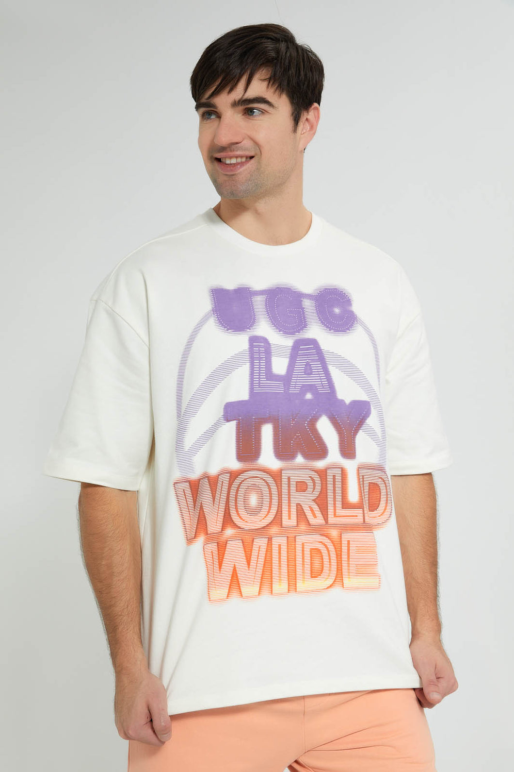 Redtag-White-Loungewear-T-Shirt-Loungewear-Men's-