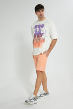 تنزيل الصورة على معرض الصور، Redtag-Mint-Orange-Loungewear-Shorts-Loungewear-Men&#39;s-
