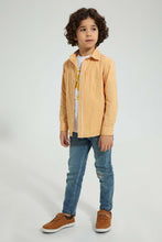تنزيل الصورة على معرض الصور، Redtag-Yellow-Check-Shirt-And-T-Shirt-Set-Casual-Shirts-Boys-2 to 8 Years
