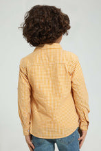 تنزيل الصورة على معرض الصور، Redtag-Yellow-Check-Shirt-And-T-Shirt-Set-Casual-Shirts-Boys-2 to 8 Years
