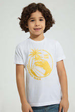 تنزيل الصورة على معرض الصور، Redtag-Yellow-Check-Shirt-And-T-Shirt-Set-Casual-Shirts-Boys-2 to 8 Years
