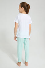 Load image into Gallery viewer, Redtag-Assorted-2Pk-Cat-Printed-Nightsuit-Pyjama-Sets-Girls-2 to 8 Years
