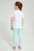 Redtag-Assorted-2Pk-Cat-Printed-Nightsuit-Pyjama-Sets-Girls-2 to 8 Years