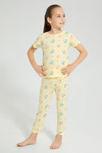 Load image into Gallery viewer, Redtag-Assorted-2Pk-Cat-Printed-Nightsuit-Pyjama-Sets-Girls-2 to 8 Years
