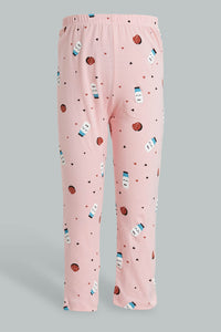 Redtag-Assorted-2Pk-Cokkie-Milk-Printed-Nightsuit-Colour:Assorted,-Filter:Girls-(2-to-8-Yrs),-Girls-Pyjama-Sets,-New-In,-New-In-GIR,-Non-Sale,-S22A,-Section:Kidswear-Girls-2 to 8 Years