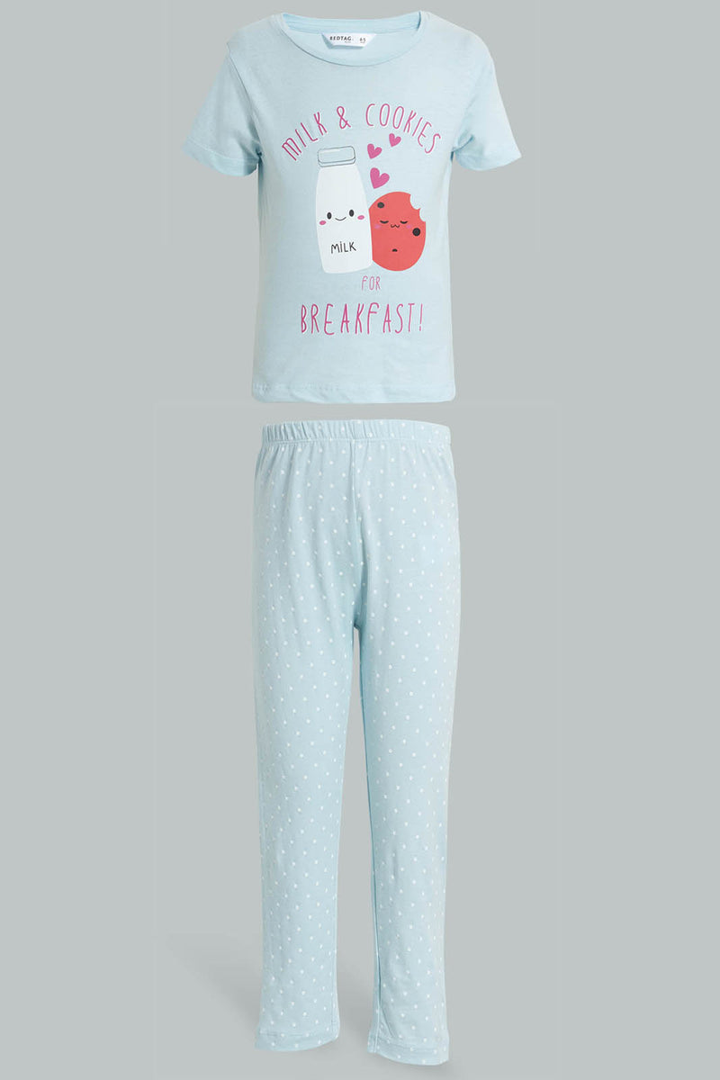 Redtag-Assorted-2Pk-Cokkie-Milk-Printed-Nightsuit-Colour:Assorted,-Filter:Girls-(2-to-8-Yrs),-Girls-Pyjama-Sets,-New-In,-New-In-GIR,-Non-Sale,-S22A,-Section:Kidswear-Girls-2 to 8 Years