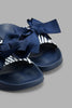 Redtag-Navy-Bow-Trim-Slide-Sliders-Women's-