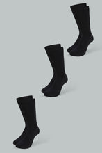 Load image into Gallery viewer, Redtag-Black-3Pk-Men&#39;S-Formal-Socks-Ankle-Length-Men&#39;s-
