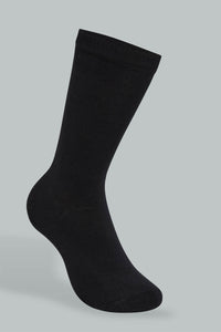 Redtag-Black-3Pk-Men'S-Formal-Socks-Ankle-Length-Men's-