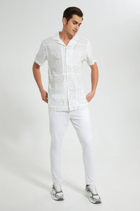 Redtag-White-Printed-Shirt-Casual-Shirts-Men's-