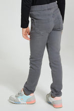 Load image into Gallery viewer, Redtag-Grey-Basic-Jegging-Jeggings-Girls-2 to 8 Years
