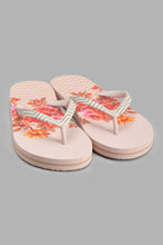 Load image into Gallery viewer, Redtag-Pink-Floral-Print-Flip-Flop-Flip-Flops-Women&#39;s-
