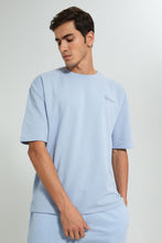 تنزيل الصورة على معرض الصور، Redtag-Blue-Loungewear-T-Shirt-Loungewear-Men&#39;s-
