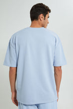 تنزيل الصورة على معرض الصور، Redtag-Blue-Loungewear-T-Shirt-Loungewear-Men&#39;s-
