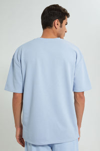 Redtag-Blue-Loungewear-T-Shirt-Loungewear-Men's-