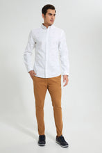 Load image into Gallery viewer, Redtag-White-Printed-Oxford-Shirt-Casual-Shirts-Men&#39;s-
