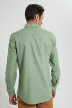 Load image into Gallery viewer, Redtag-Green-Printed-Oxford-Shirt-Casual-Shirts-Men&#39;s-
