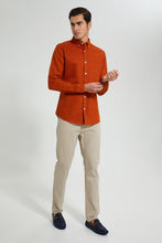 Load image into Gallery viewer, Redtag-Rust-Printed-Oxford-Shirt-Casual-Shirts-Men&#39;s-
