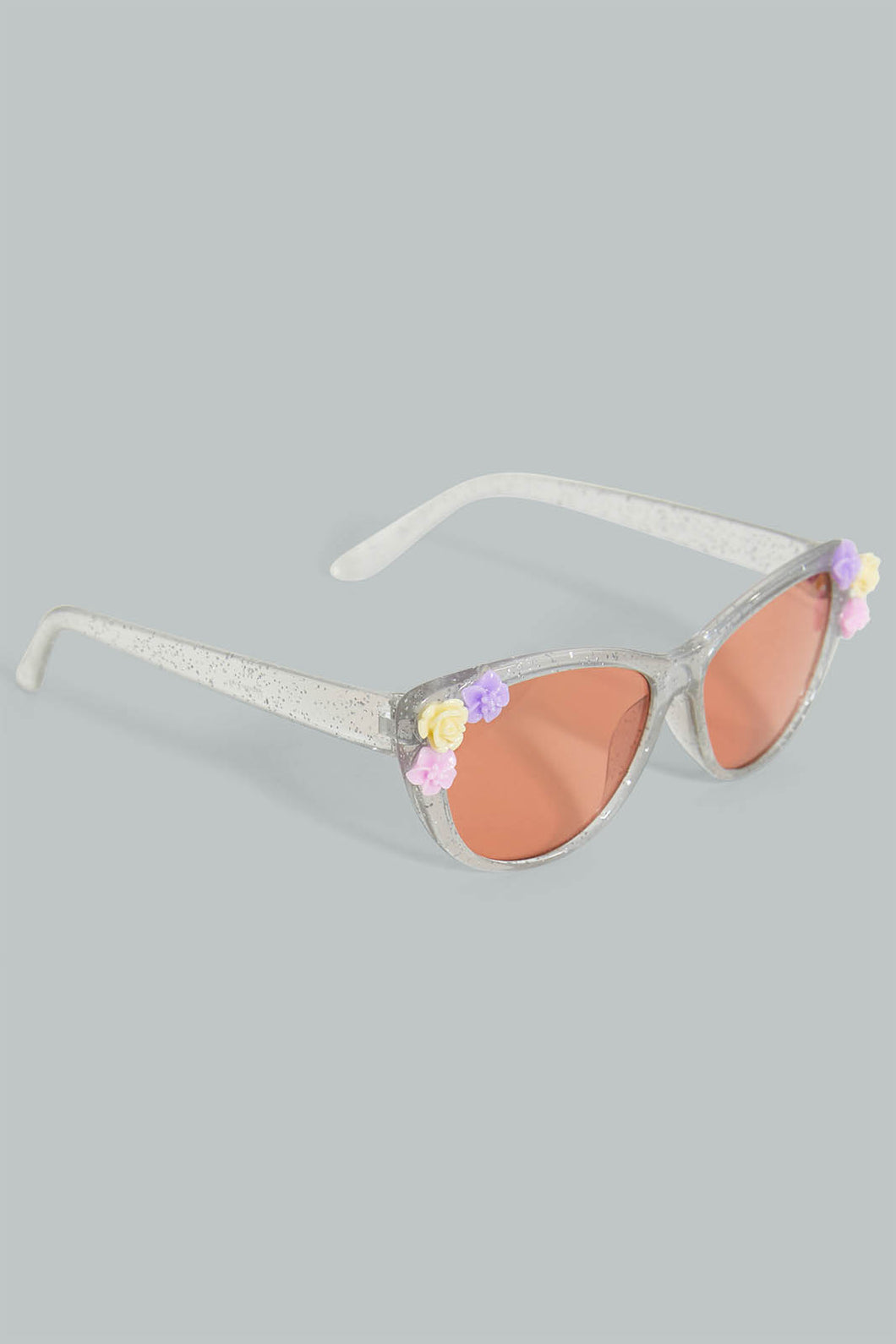 Redtag-Silver-Cat-Eye-Floral-Embellished-Sunglasses-For-Girls-Colour:Silver,-Filter:Girls-Accessories,-GIR-Sunglasses,-New-In,-New-In-GIR-ACC,-Non-Sale,-S22A-Girls-