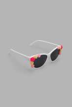 Load image into Gallery viewer, Redtag-Cat-Eye-Floral-Embellished-Frame-Sunglasses-Sunglasses-Girls-
