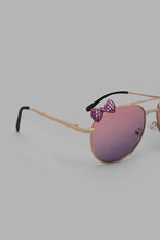 Load image into Gallery viewer, Redtag-Aviator-Bow-Embellished-Frame-Sunglasses-Aviator-Girls-
