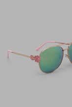 Load image into Gallery viewer, Redtag-Aviator-Floral-Embellished-Frame-Sunglasses-Aviator-Girls-
