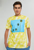 Redtag-Yellow-Tie-&-Dye-With-Chest-Print-T-Shirt-All-Over-Prints-Men's-